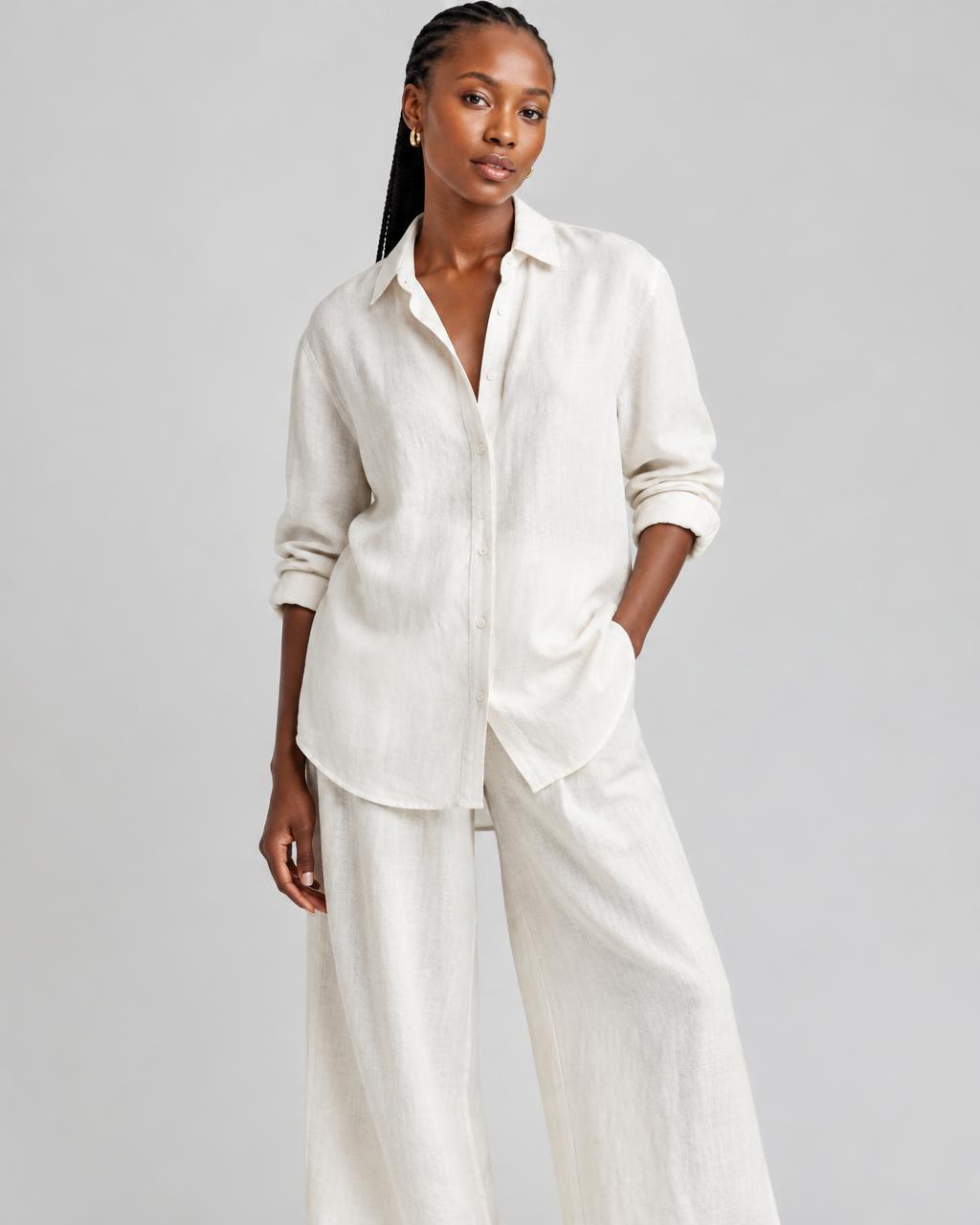 Relaxed ivory linen collection